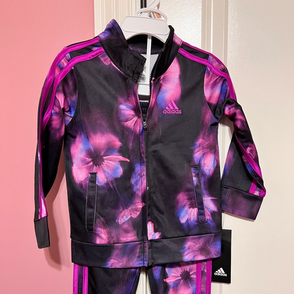 Adidas toddler girl 2 piece sport set